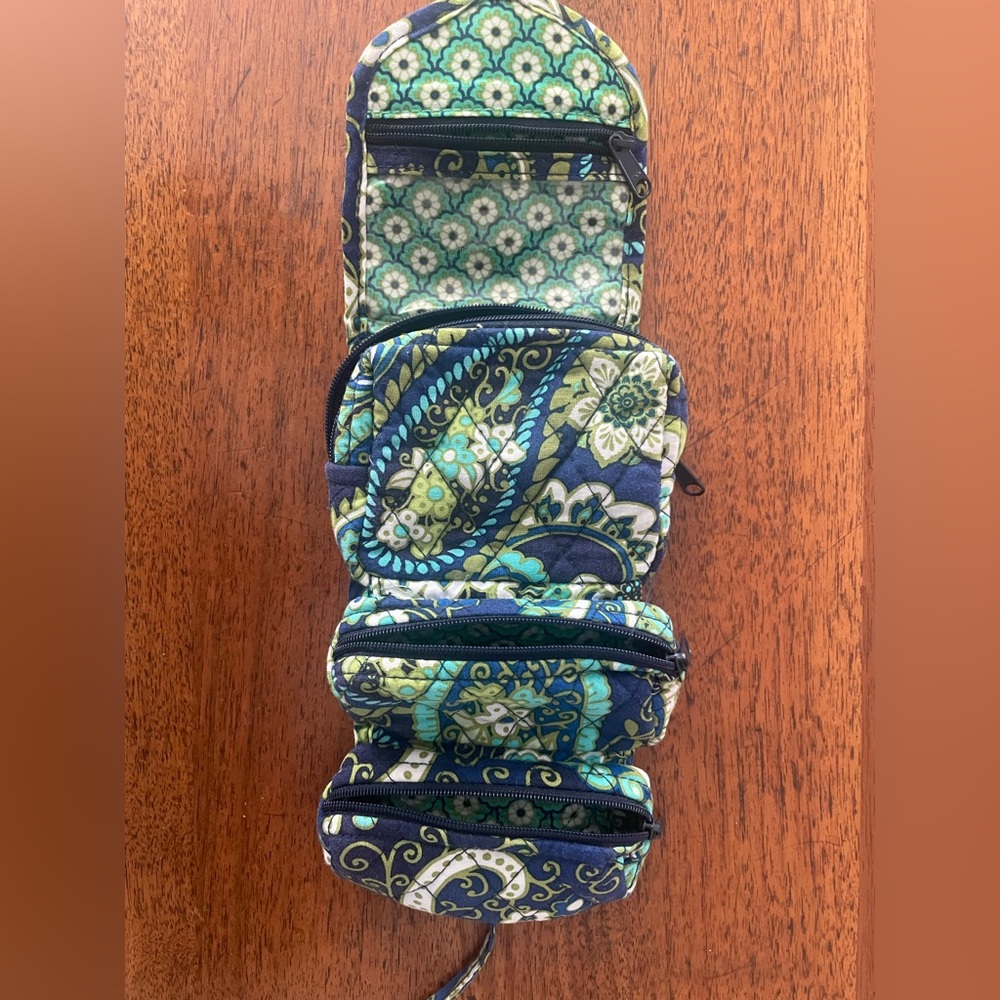 Vera Bradley small Blue and Green Quilted Organizer jewelry